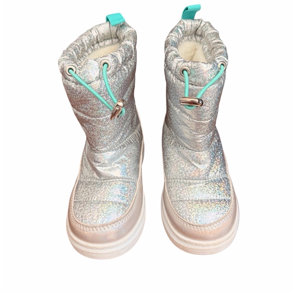 Magellan Outdoors Shimmering Kids Snow Boots with Aqua Highlights - 11